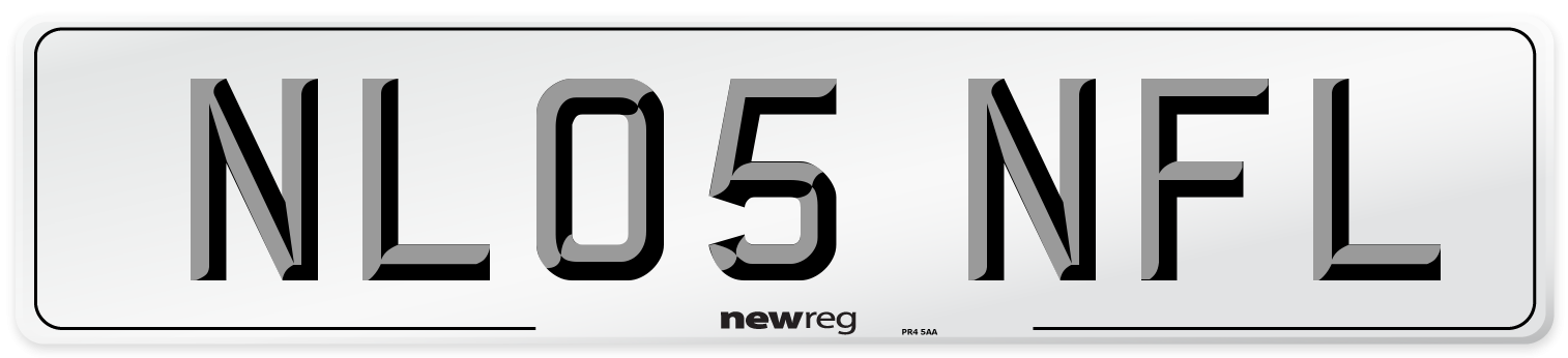 NL05 NFL Number Plate from New Reg